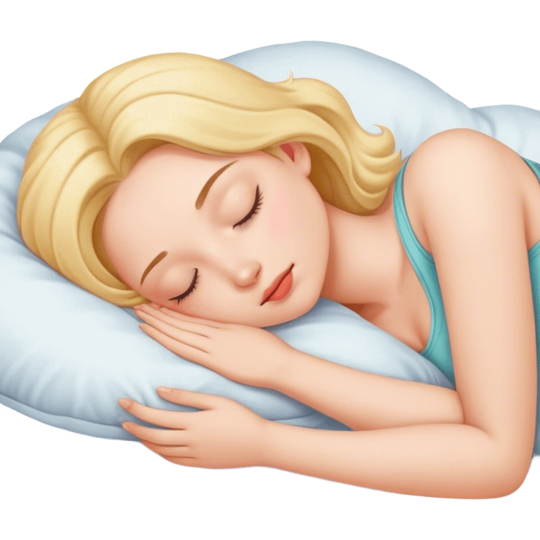 Cute girl sleeping emoji