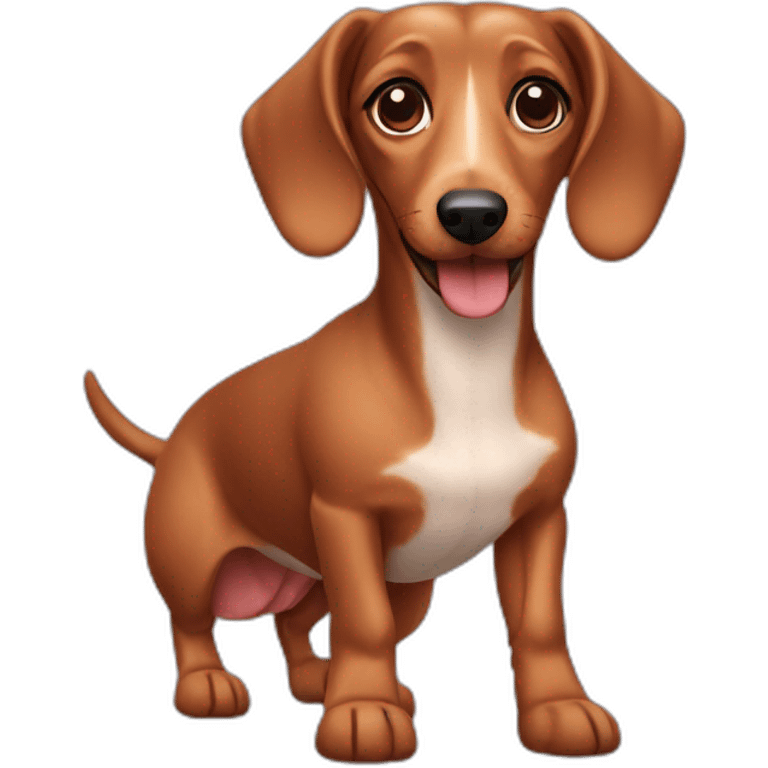 sausage dog female emoji