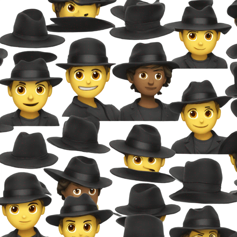 black  hat emoji