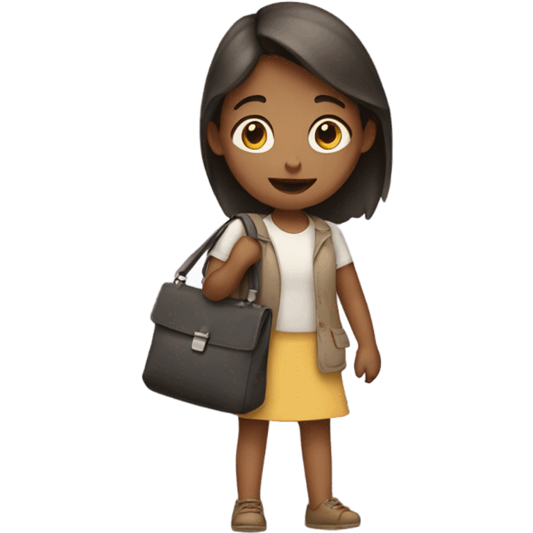 girl with bag emoji