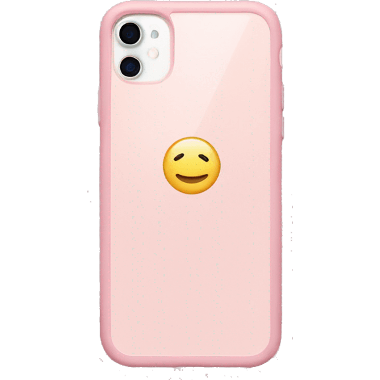 Light pink iPhone 15 with a light pink case emoji