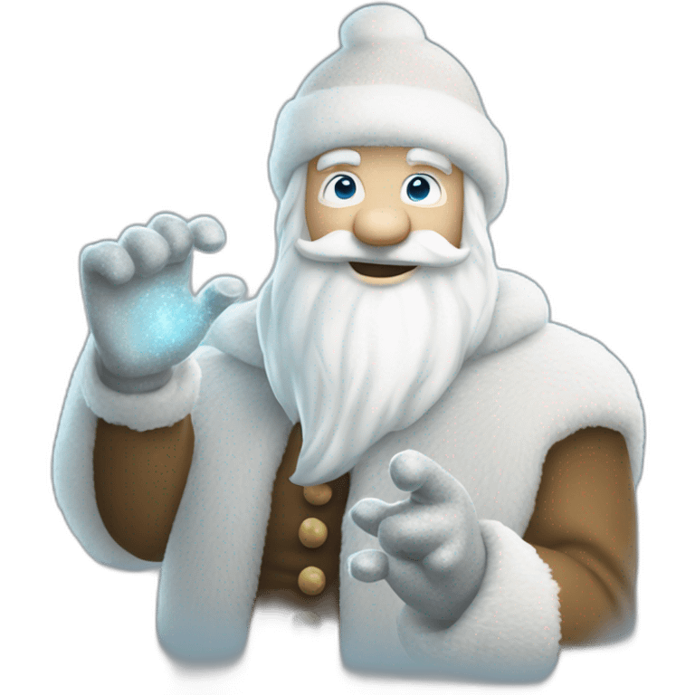 cool Father Frost hands Rock sign emoji