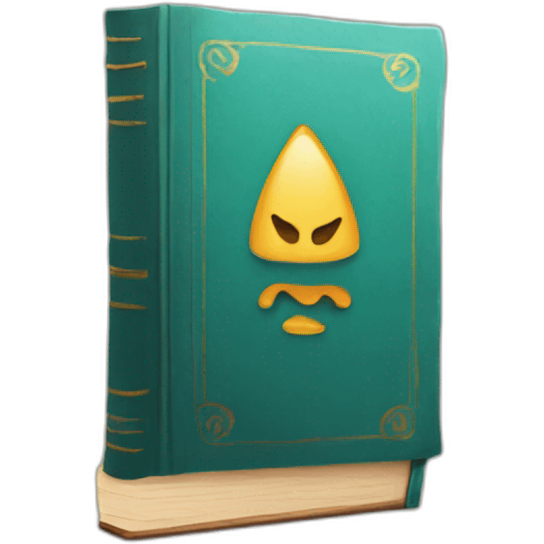 Book with secret symbol on the cover emoji