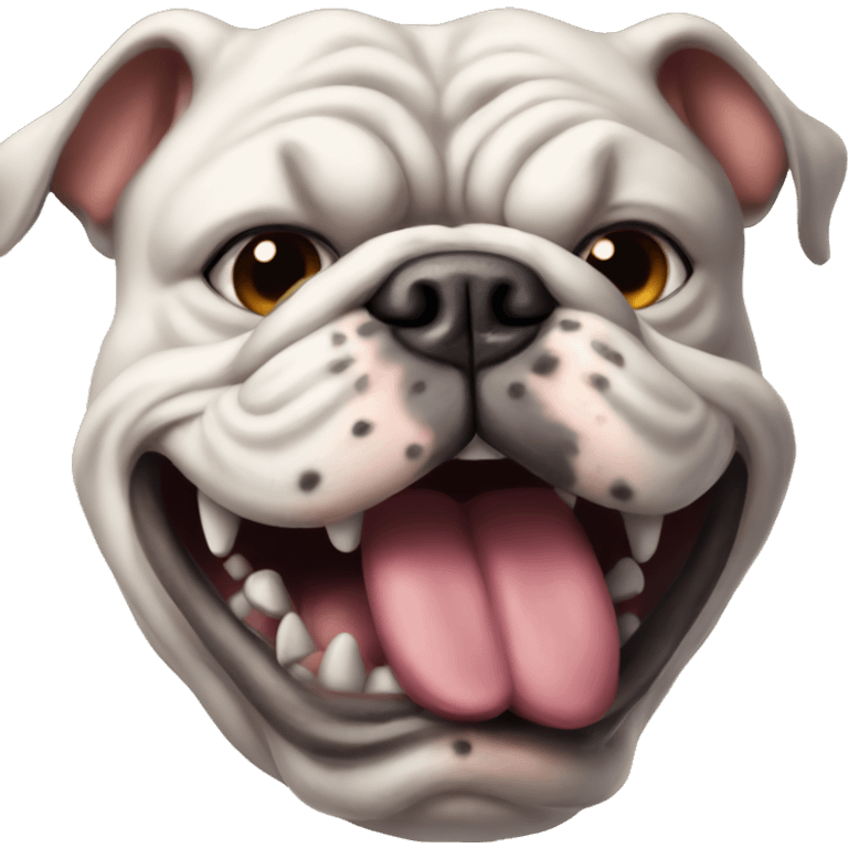 Mean bulldog  emoji