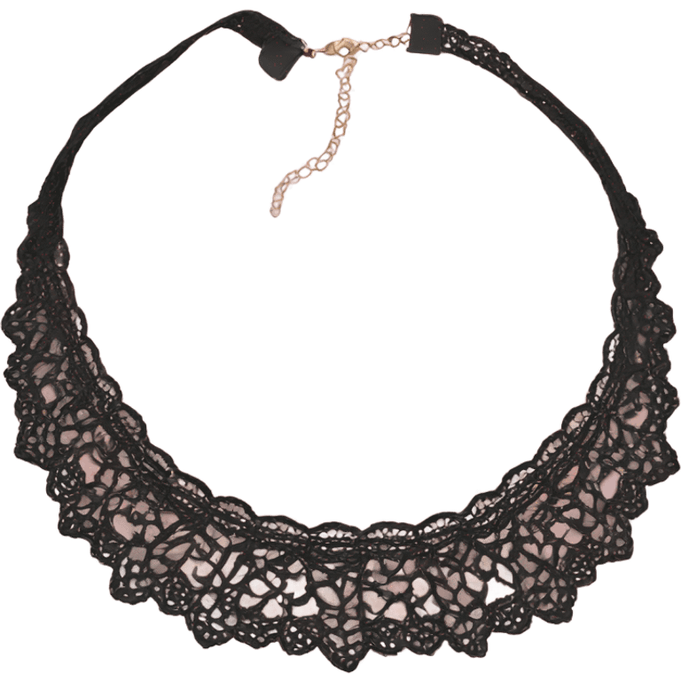 Black lace choker necklace emoji