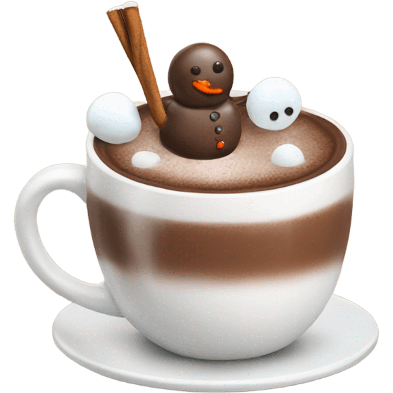 hot chocolate with snowman emoji