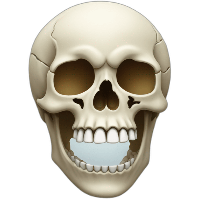 Skull with open mouth emoji