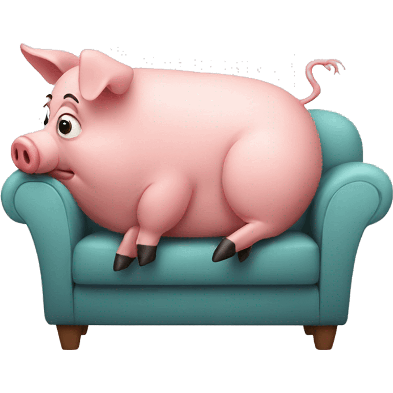 Pig on sofa emoji