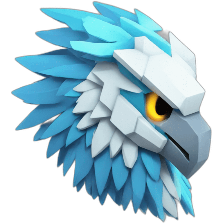 Minecraft Articuno Cyberpunk Head emoji