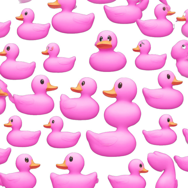 Pink rubber duck emoji