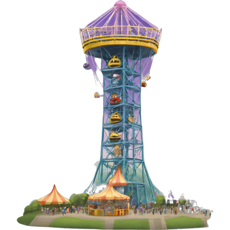 Amusement park drop tower emoji