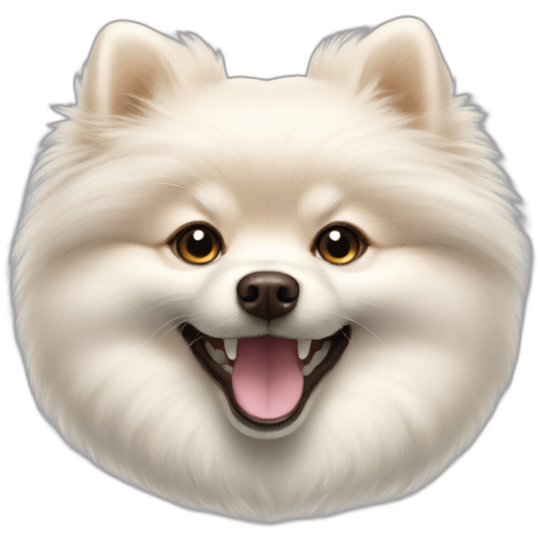 white-Pomeranian-smile emoji