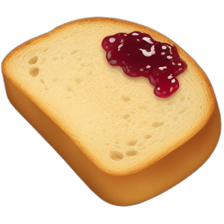 A slice of bread with jam. emoji