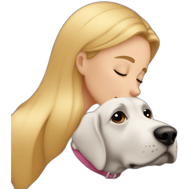  girl kissing dog  emoji