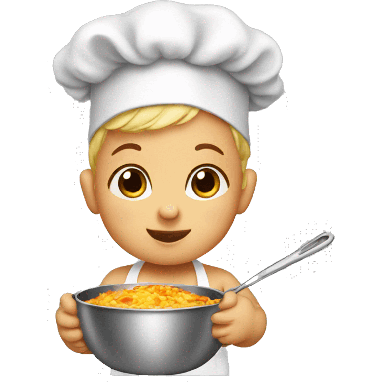 Little baby cooking  emoji