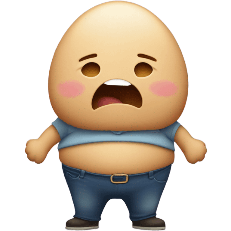 Funny bloated belly emoji