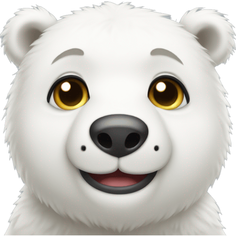 Cute polarbear cub emoji