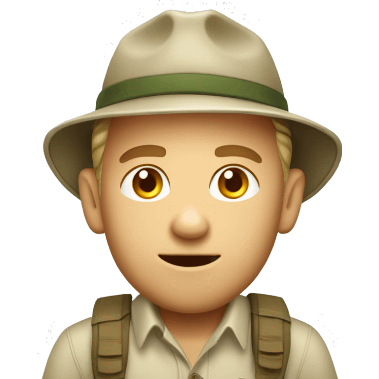 timid White South African safari guide emoji