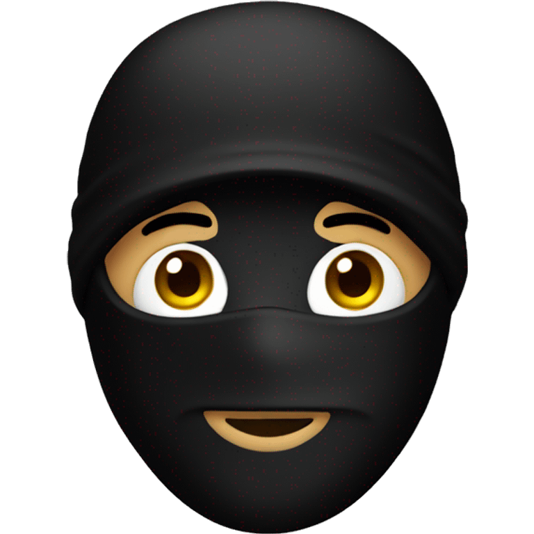 man in black suit and balaclava emoji