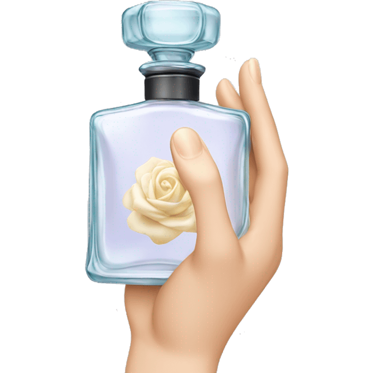 Perfume bottle in hand emoji