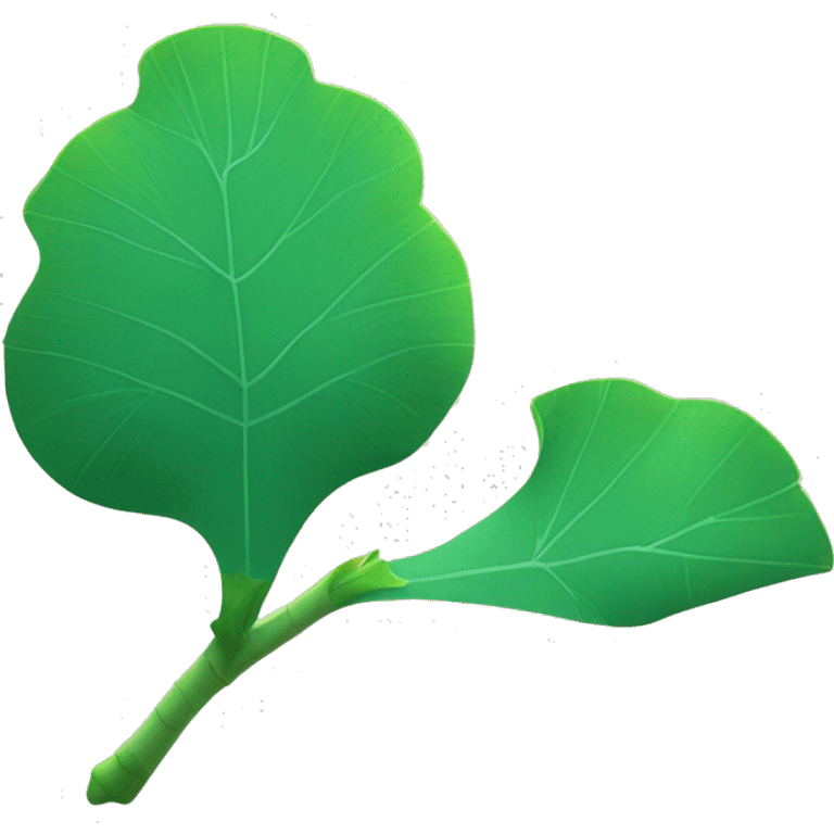 Hoja de ginkgo biloba con carita sonriente  estilo Pixar   emoji