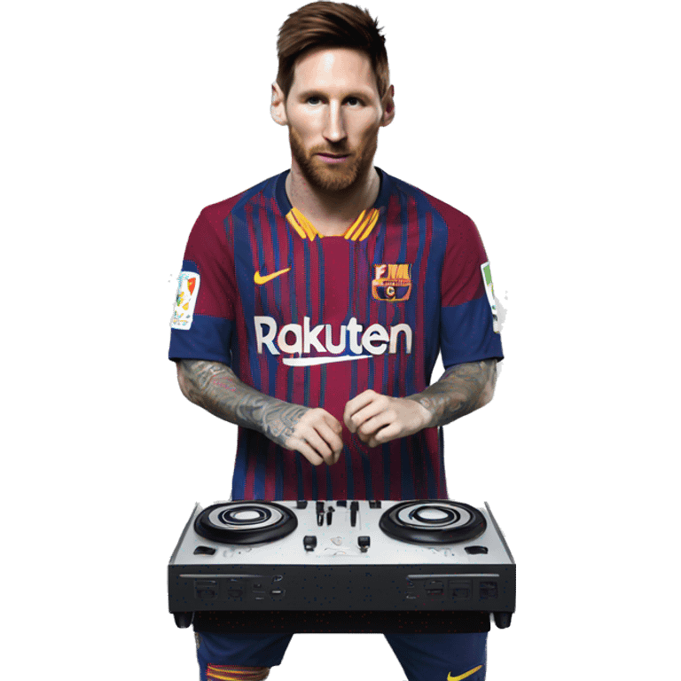 Messi djing with controller  emoji