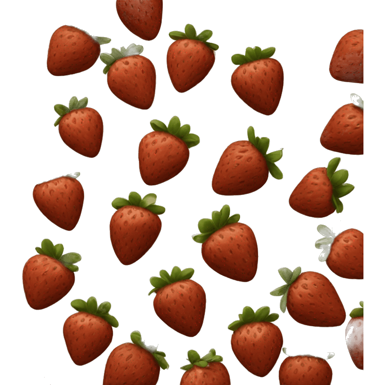 strawberry in chocolate  emoji