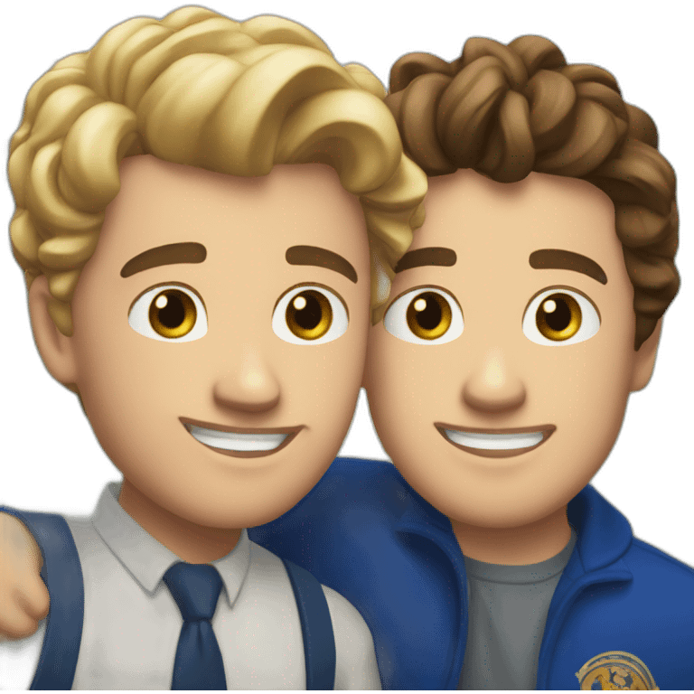 Henry and Alex from the movie red white and royal blue emoji