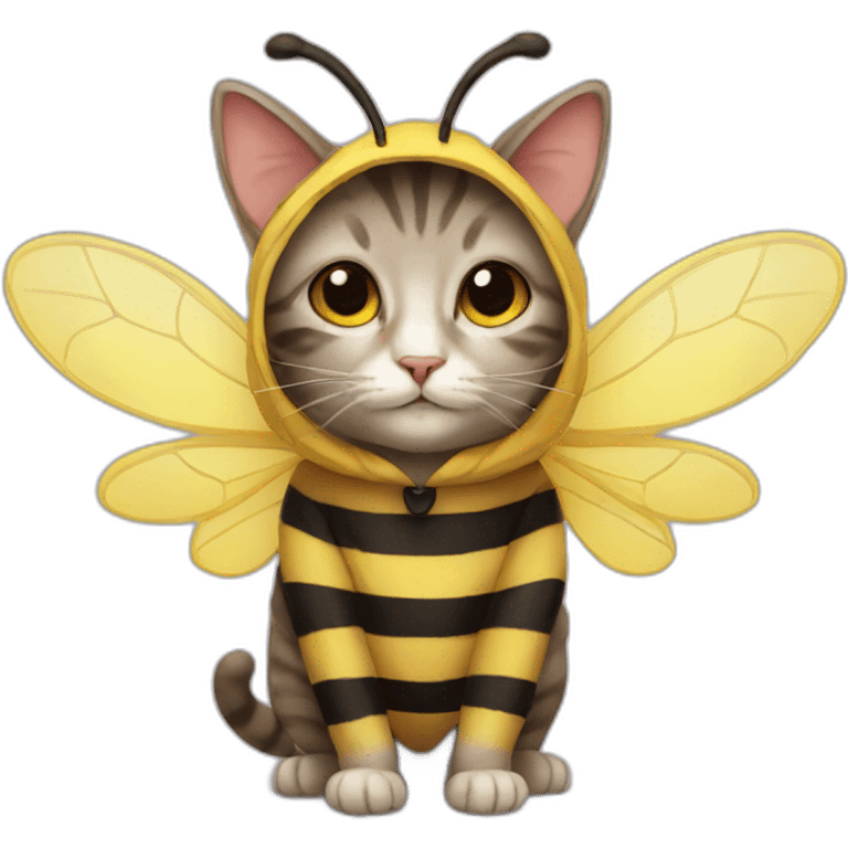 cat in a bee costume emoji