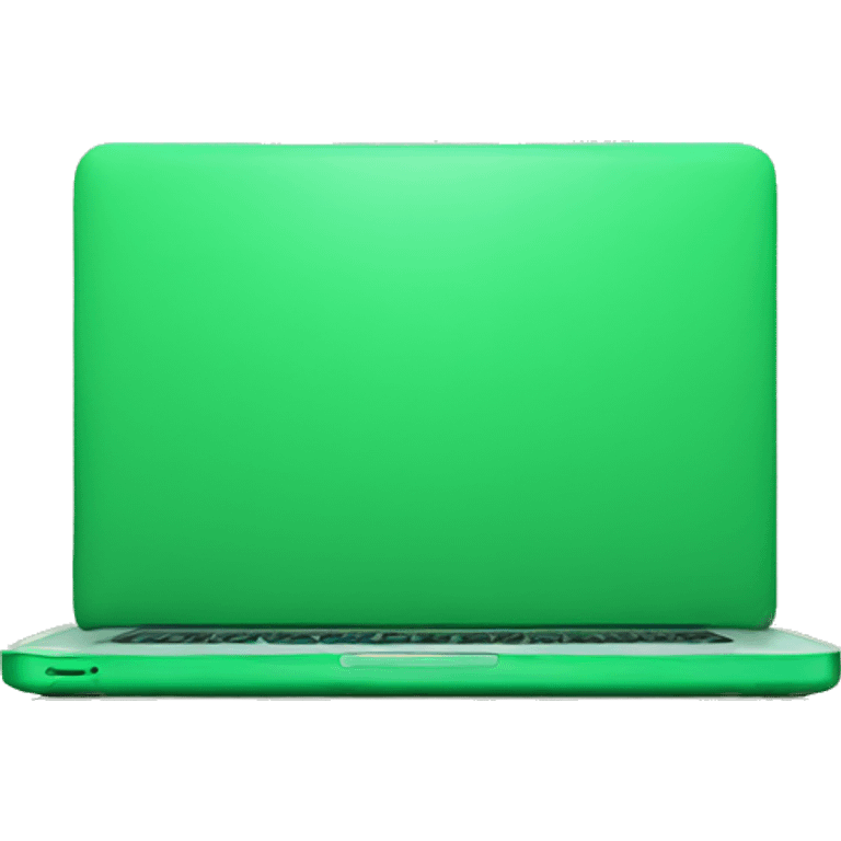 Green laptop emoji