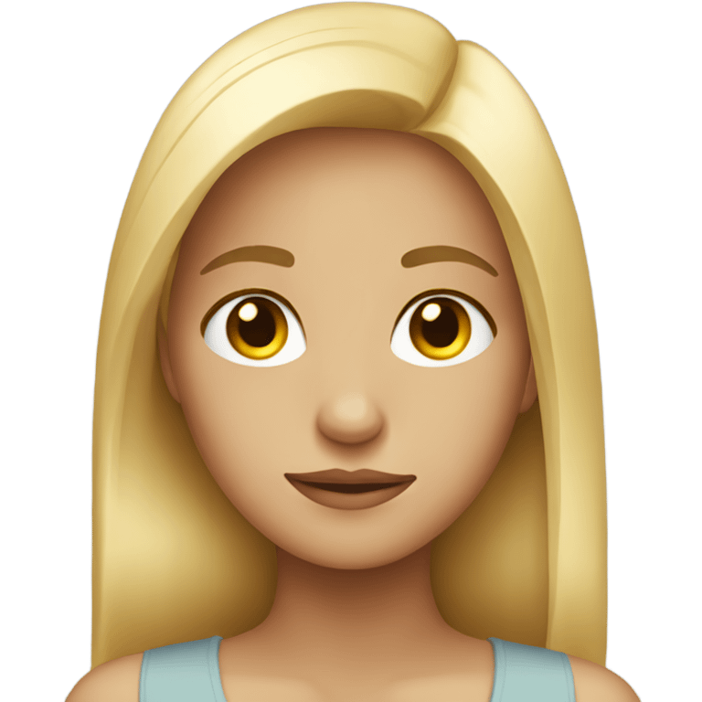 blonde girl looking away  emoji