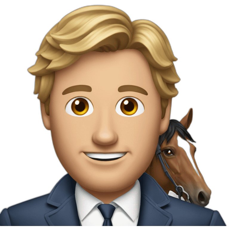 Wayne gretzky with a horse emoji