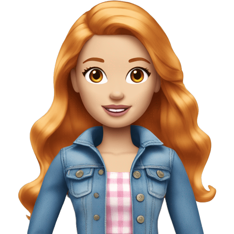 Beautiful Barbie ginger fair skin emoji