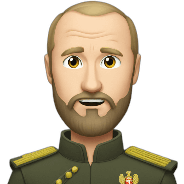 Putin fight with a beard emoji