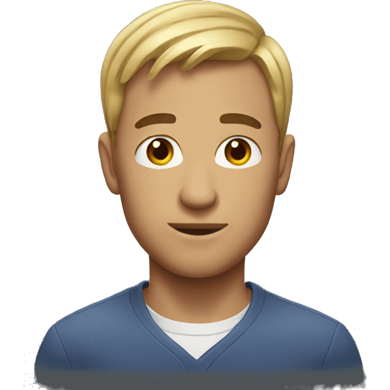 man with short hair emoji