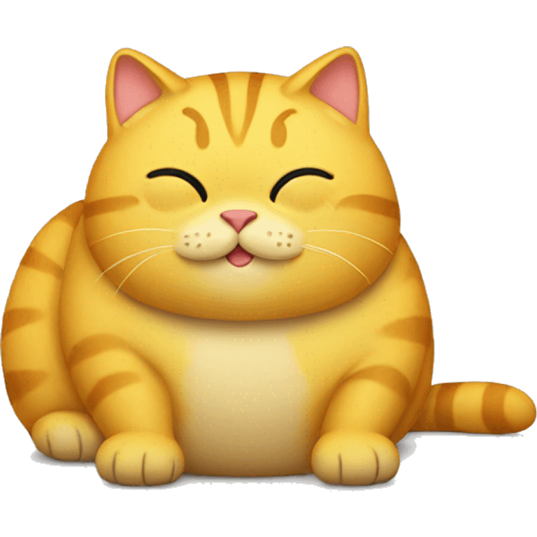 Fat Yellow cat wearing sandals emoji