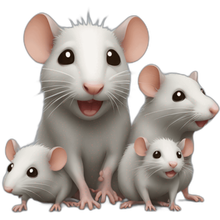 Family of rats emoji