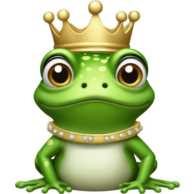 frog wearing a crown emoji