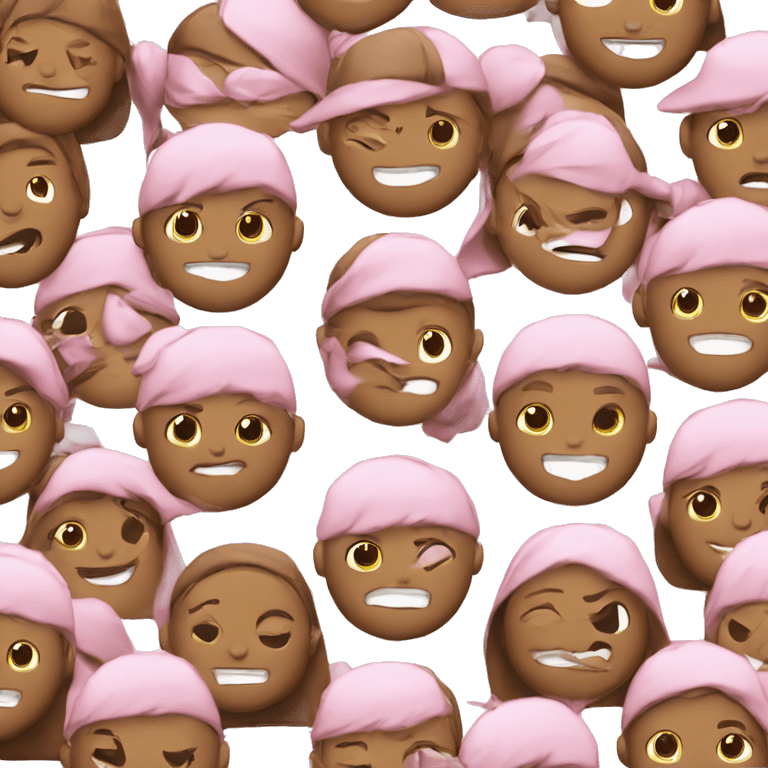 Pink white brown calander batch emoji