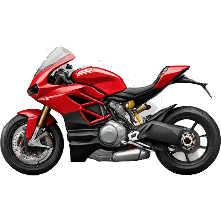 moto roja y negra ducati emoji