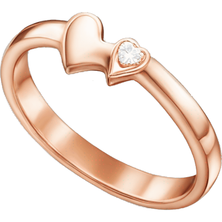 Verlobungsring Roségold mit Herzdiamant emoji