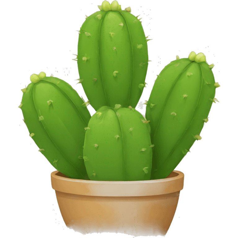 single flat Nopal without pot emoji