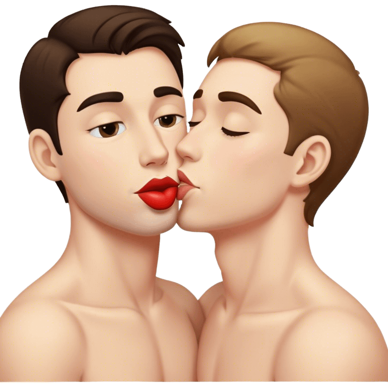 2 fat men kissing  emoji