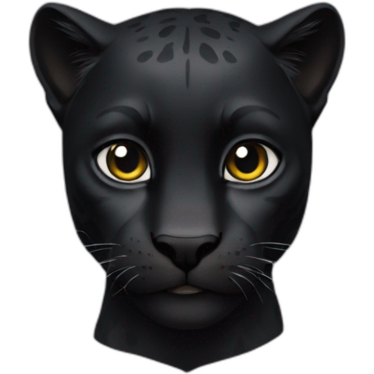 black panther with eyes or emoji