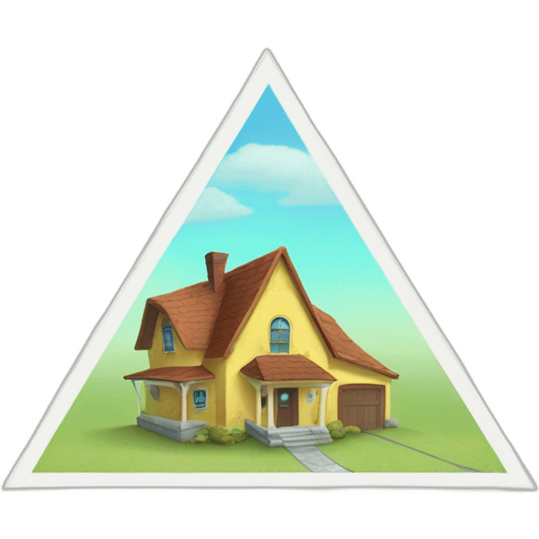 house of spongebob, but the house is a triangle emoji