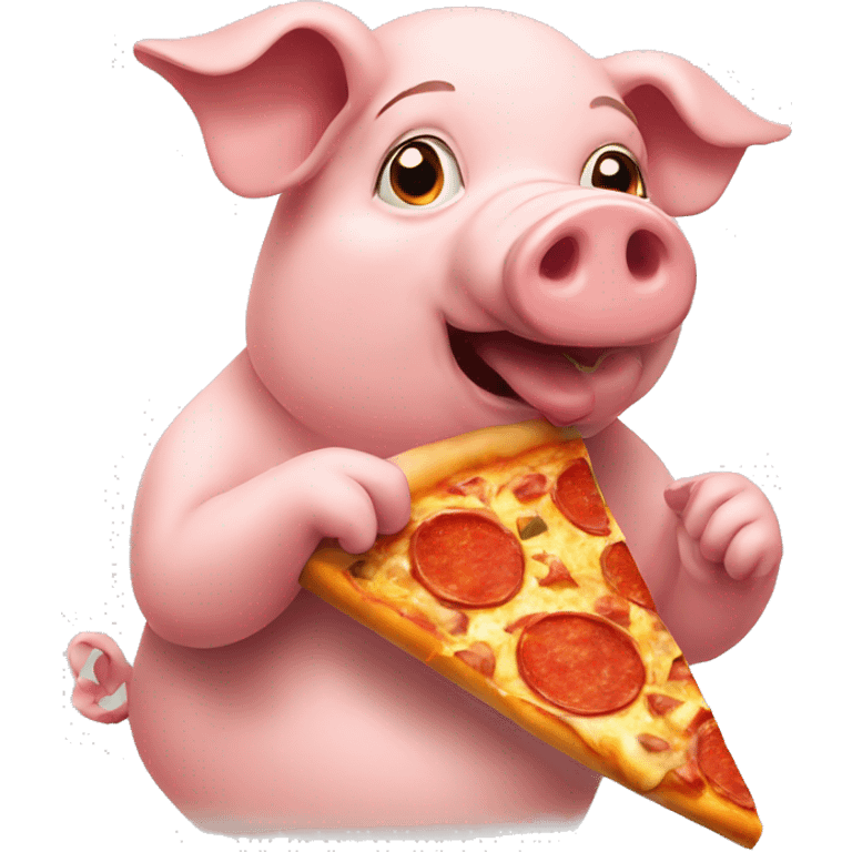 pig eating pizza  emoji