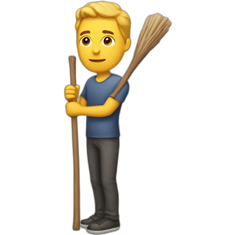 man with stick emoji