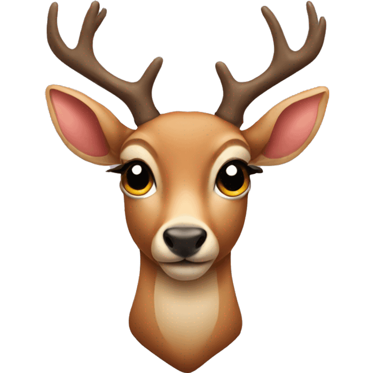 deer with eyes in the shape of heart emoji