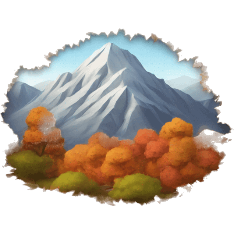 autumn mountain emoji