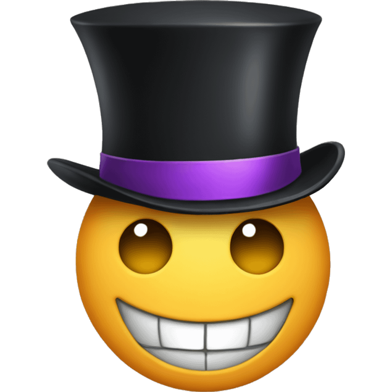 a tophat object smiling emoji